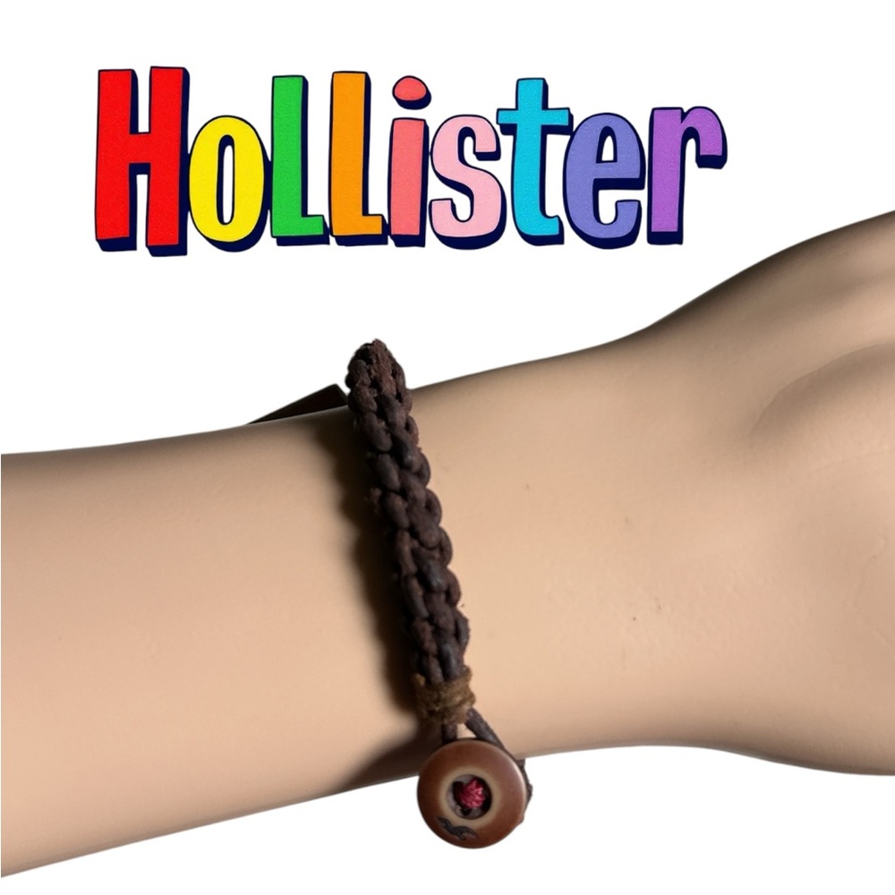 Hollister Dark Brown Woven Bracelet